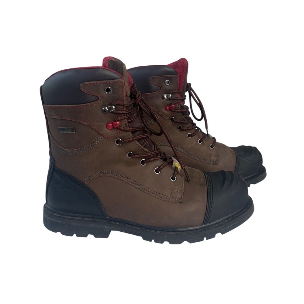 Avenger Waterproof Work Boots Size 10W Brown Leather Safety Toe
